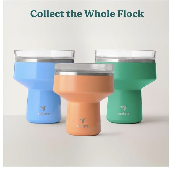 Reduce Saltini 16 oz Cocktail Tumbler Insulated Margarita Tumbler with Lid New - Picture 6 of 7